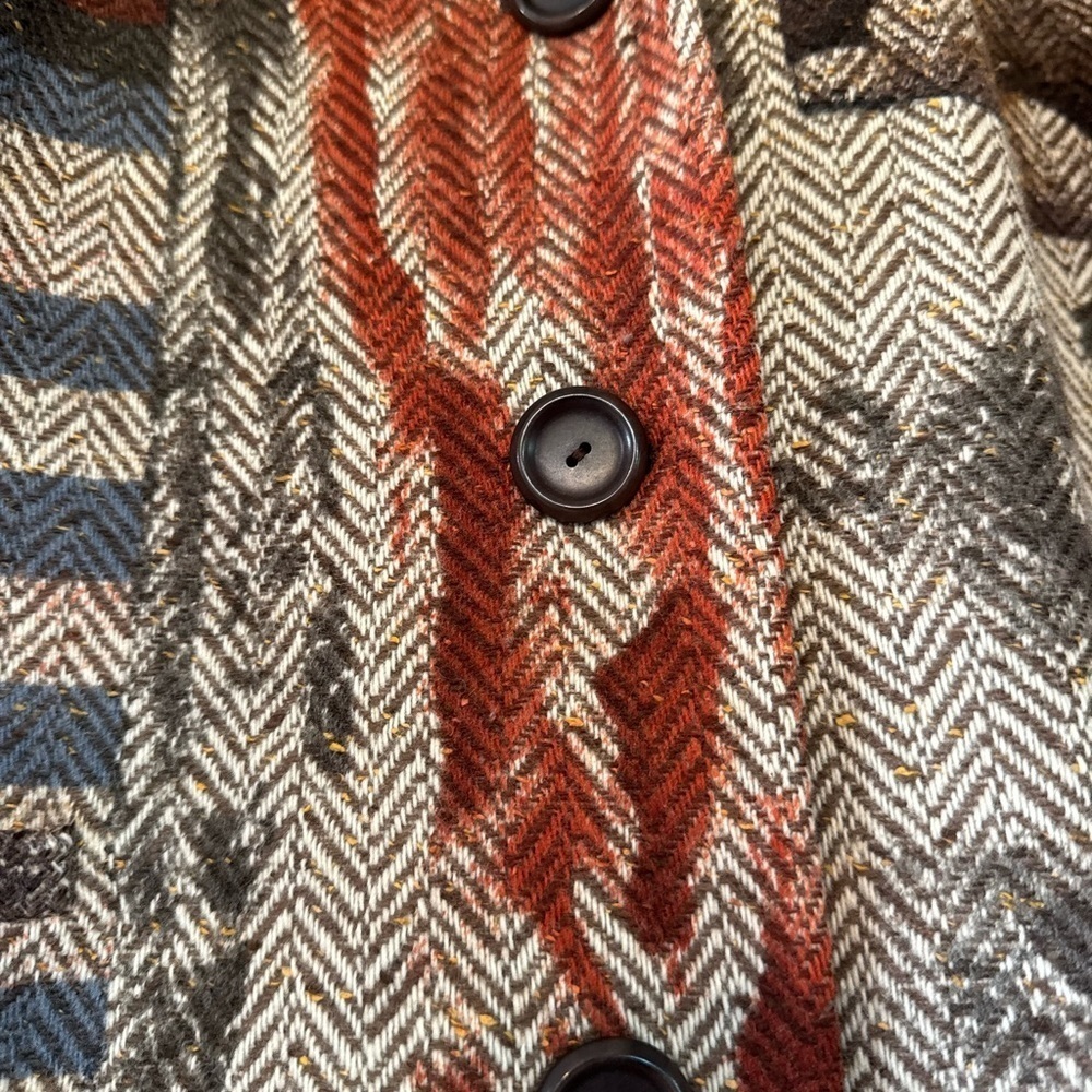 Vintage Givenchy Multicolor Patterned Blazer Lined Wool with Pockets / 14W - Picture 7 of 15